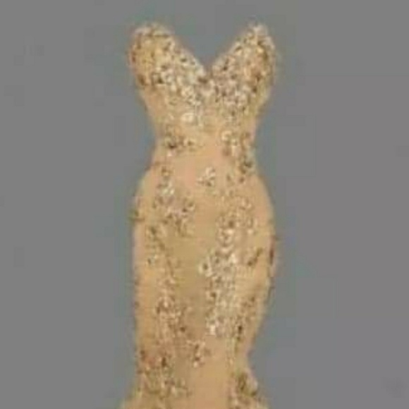 Beautiful gold sequin gown - Picture 3 of 6